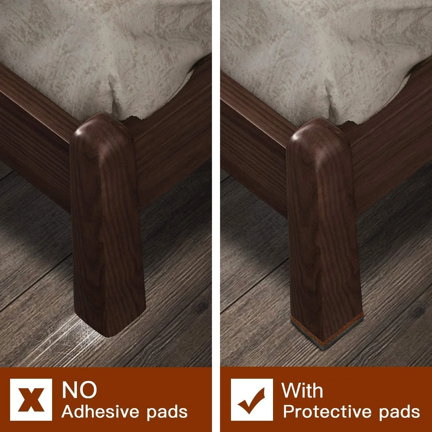 18 шт. 2 дюйма Квадратные Нескользящие резиновые войлочные мебельные подкладки 3 м для ножек стола стула