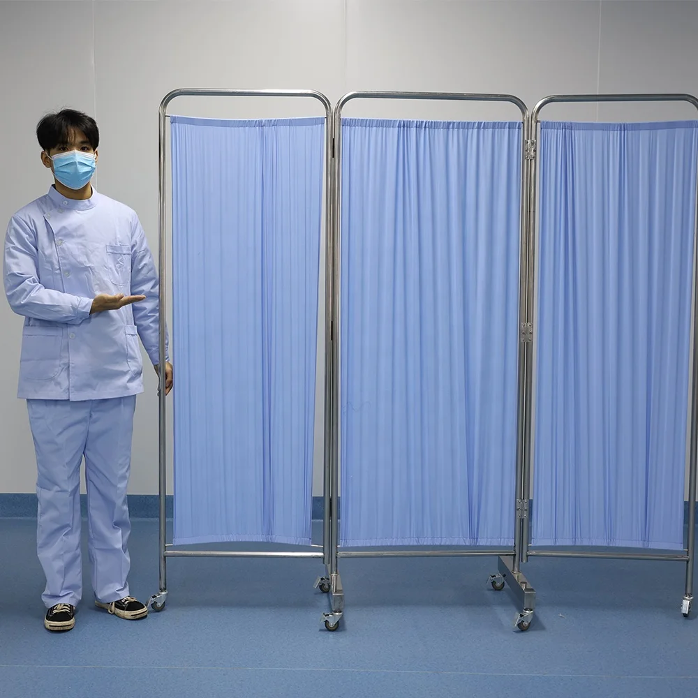 Medical Furniture Hospital Room Folding Screen 3/4/5 Folds Screen Medical Curtain Screen Hospital Bed Curtain