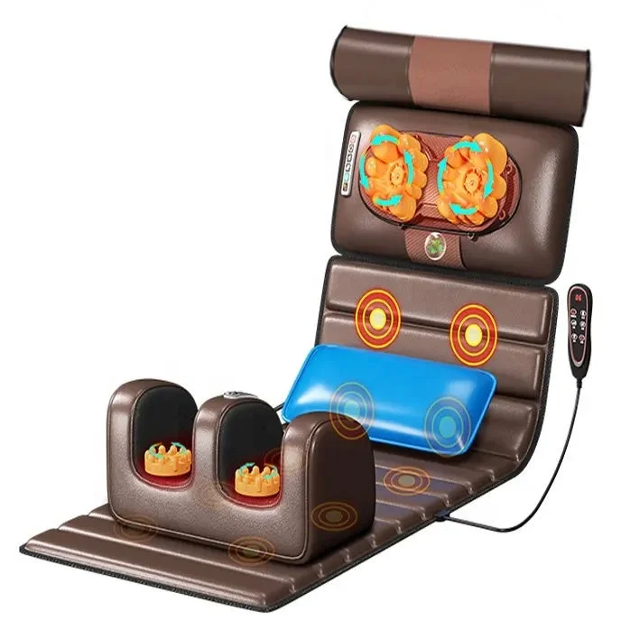 Popular 2024 Electric Warm Palace Massage Mattress Multifunctional Massage Cushion Air Pressure Folding Back Massage Mattress