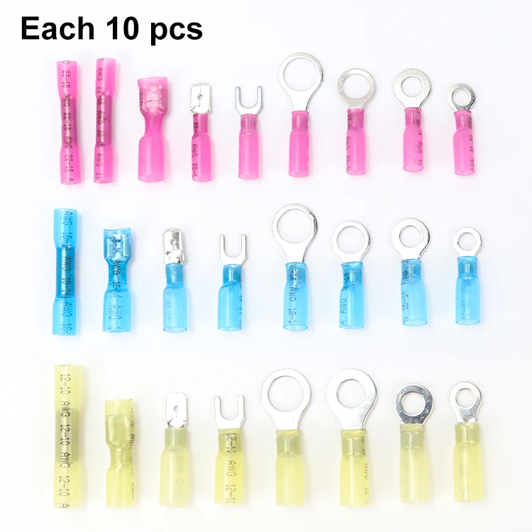 Marine grade Heat shrink butt connector 250 Pcs waterproof IP67 heat shrink butt connector kit Insulated electrical marine