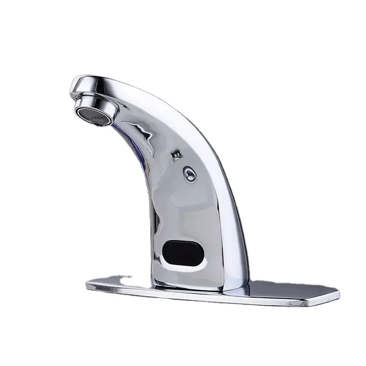 2024 Design Smart Bathroom Rain Mixer Hand Fee Taps Deck Mounted Brass Sensor Basin Faucets
