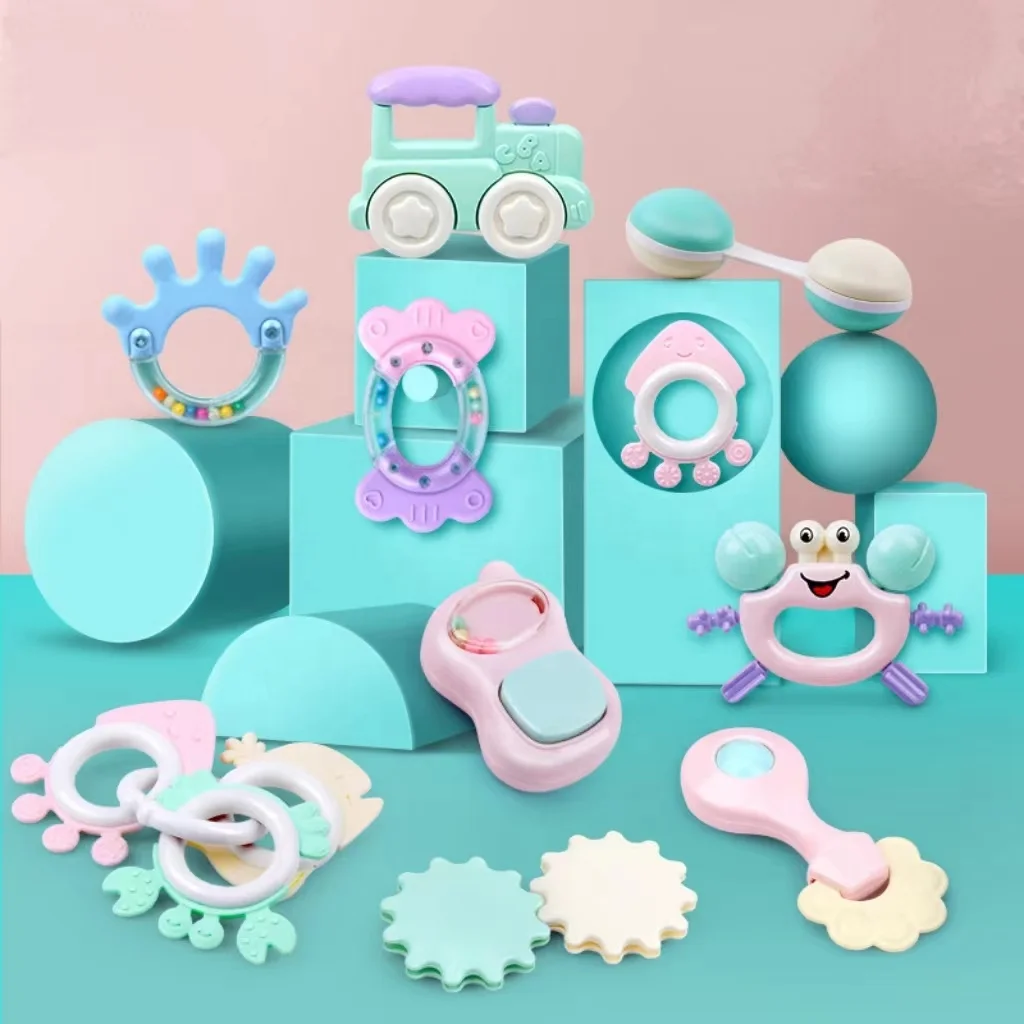 Wholesale Silicone Teether Baby Rattle And Teethers Toys Food Grade Teething Toys For Newborn