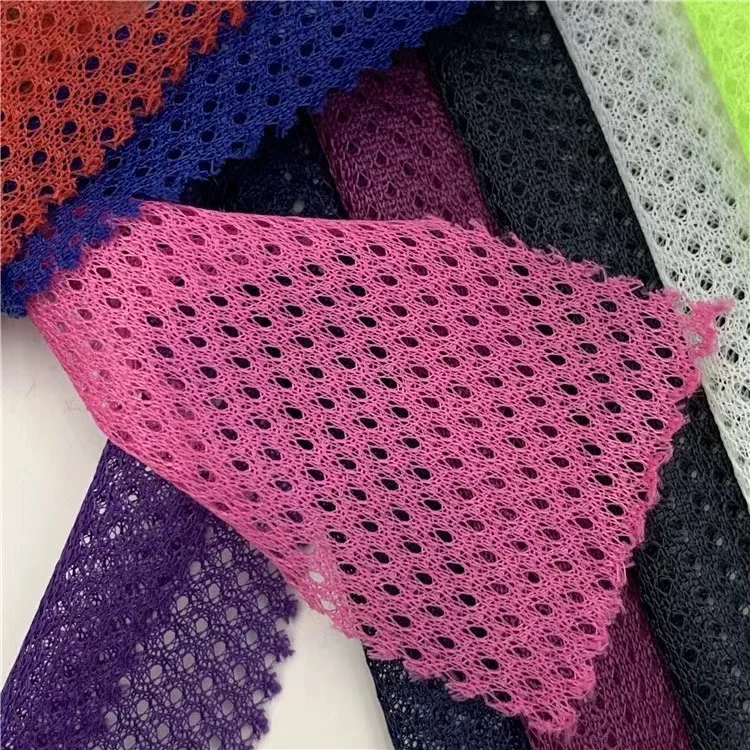 75D 100GSM-120gsm stretch polyester babysbreath DTY breathable quickly dry mesh sports wear lining knit fabric