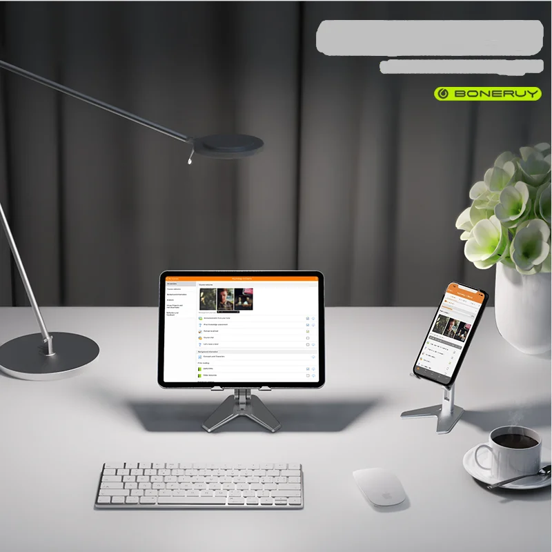 China Factory Boneruy Desktop Portable Foldable Universal Folding Adjustable Tablet Stand