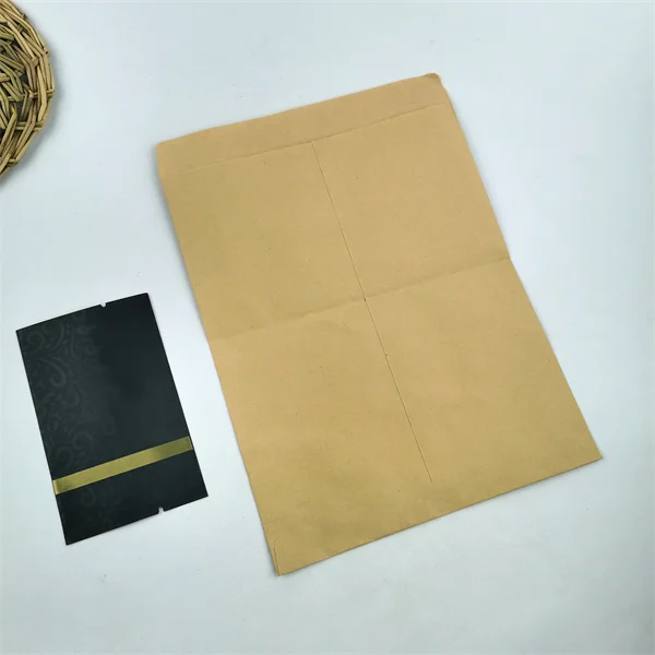 PLASTIC FREE! Custom Eco-friendly Kraft Paper Hotel Dry Amenities Hygienic Sanitary Bag for Women