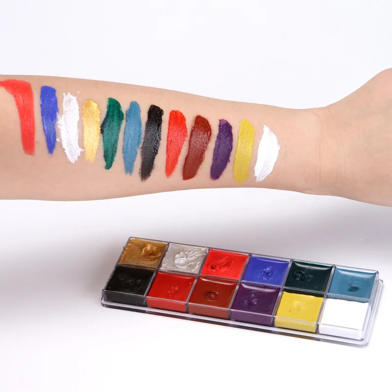 New 12 Colors Oil Base Non-toxic Face Body Paints Set For Perform Make Up Kids Diy Art Supplies