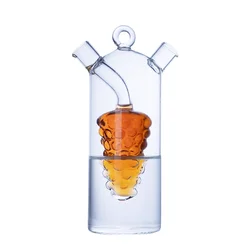 Hot Sale High borosilicate 2 in 1 oil vinegar bottle with Grape shape