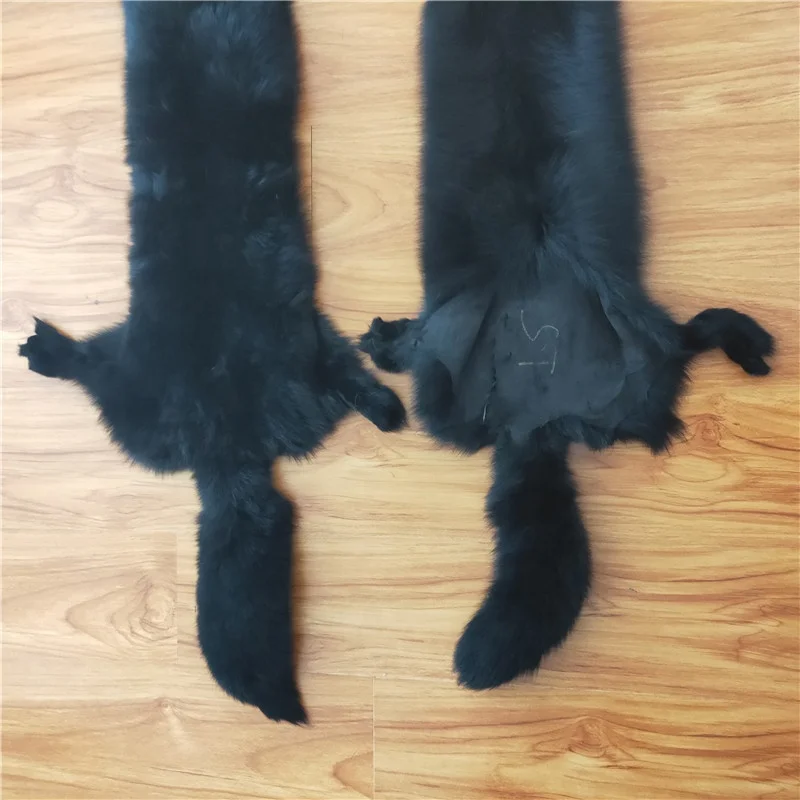 China factory wholesale large black fox pelt black fox fur