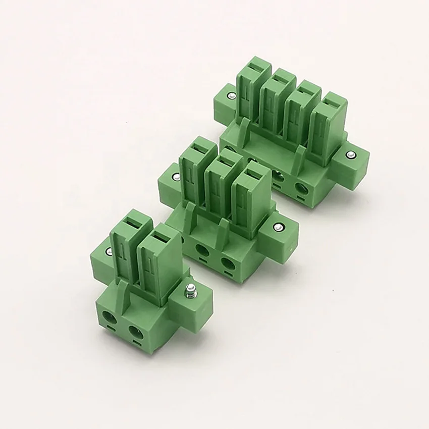 7.62mm pitch 300V 30A pcb terminal block bigger current screw terminal block connector with flange ears 5EDGK 3EDGK PC 4 STF