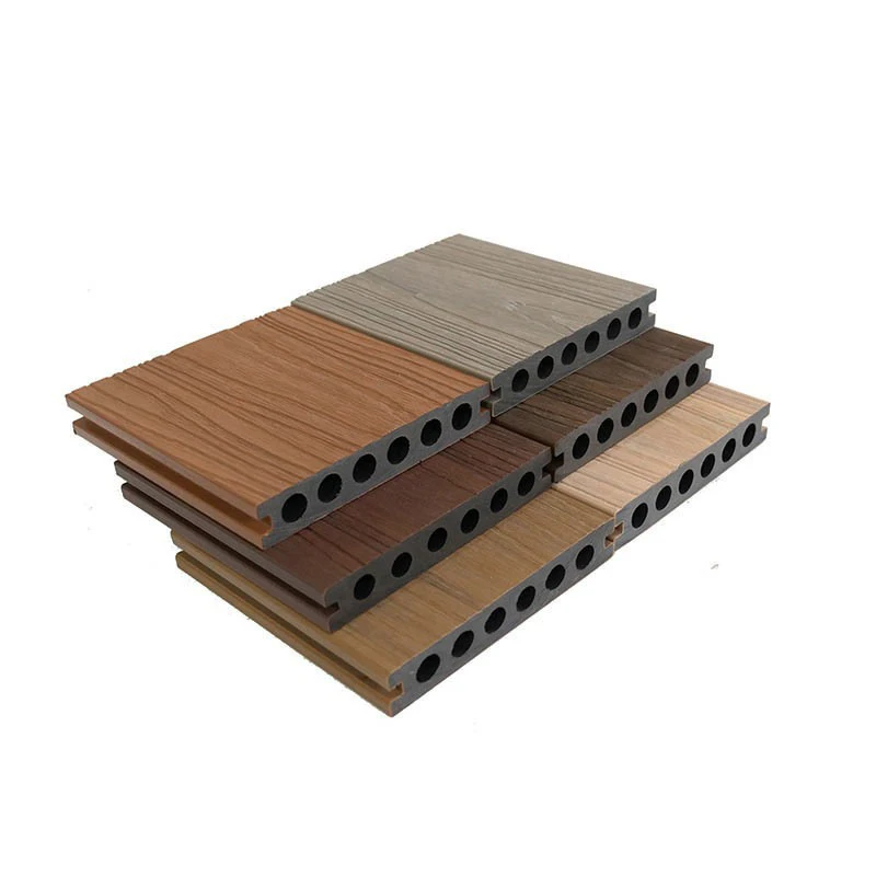 2024 New Style Outdoor Durable Anti-UV Outdoor Decoration Co-Extrusion Pro 3D Embossing Hollow Composite WPC Decking Floor Tile