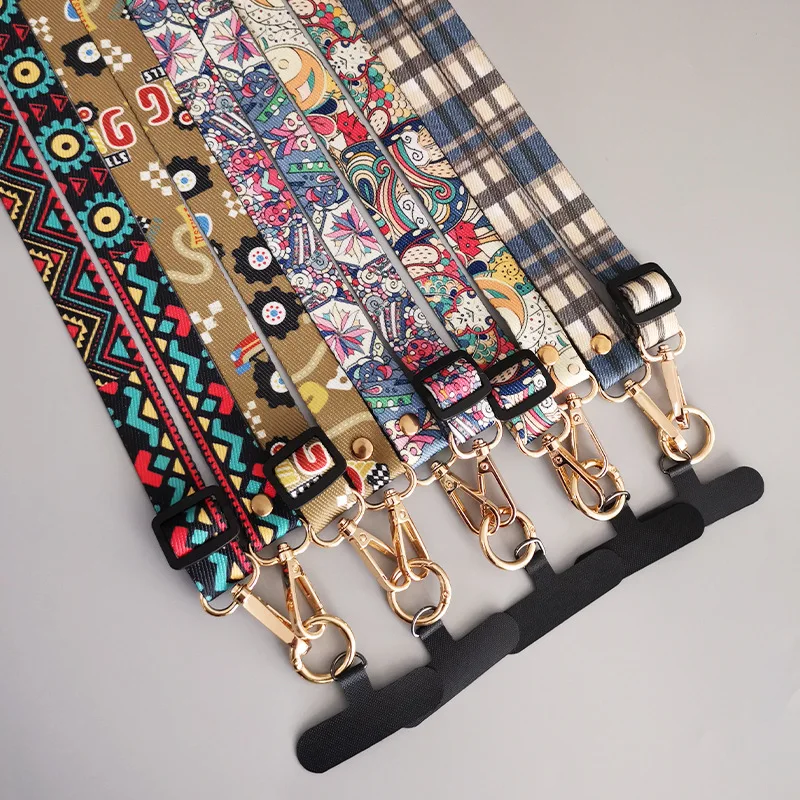 Universal Cell Phone Lanyard Vintage Totem Pattern Adjustable Mobile Phone Lanyard Long Crossbody Shoulder Strap Lanyard