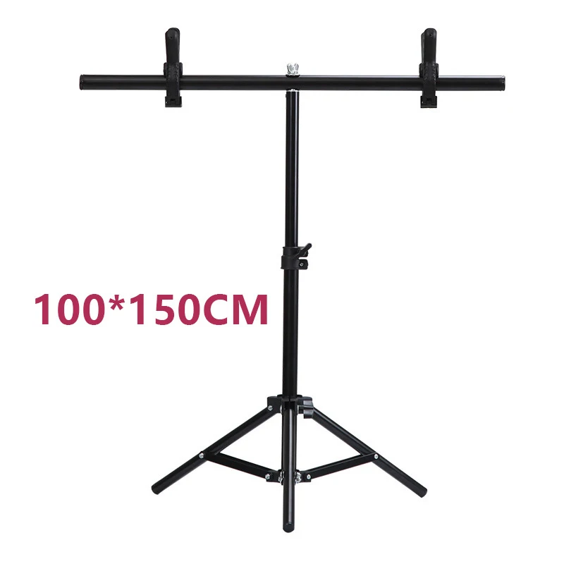 Customized Beiyang 6.6*6.6ft T-shape Photography Backdrop Stand With 4 Clips For Commercial Portrait Product Photo Video Shoot