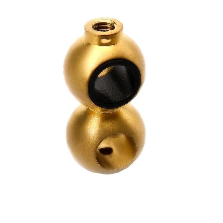 OEM Door Handle Gold Round Cabinet Hardware Brass Knob Brass Decorative Coupler