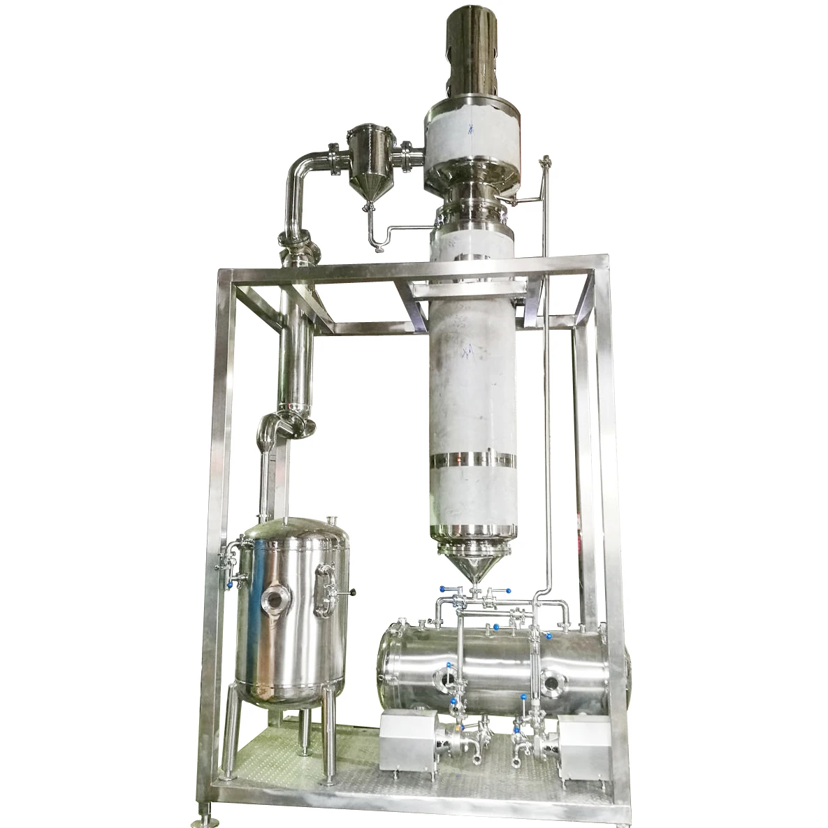 Price of high quality industrial wiped thin film industrial rotary  evaporator for oil