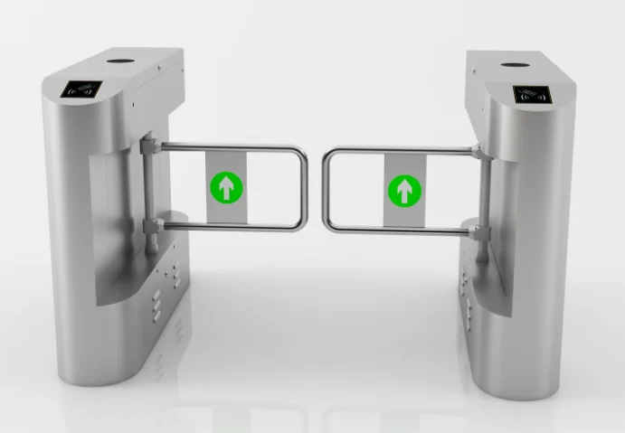 Office Building Entrance Security Access control Scan RFID card and QR code swing barrier turnstile gate