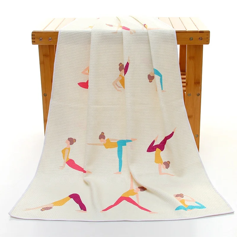 Custom printed non slip microfiber yoga towel anti slip