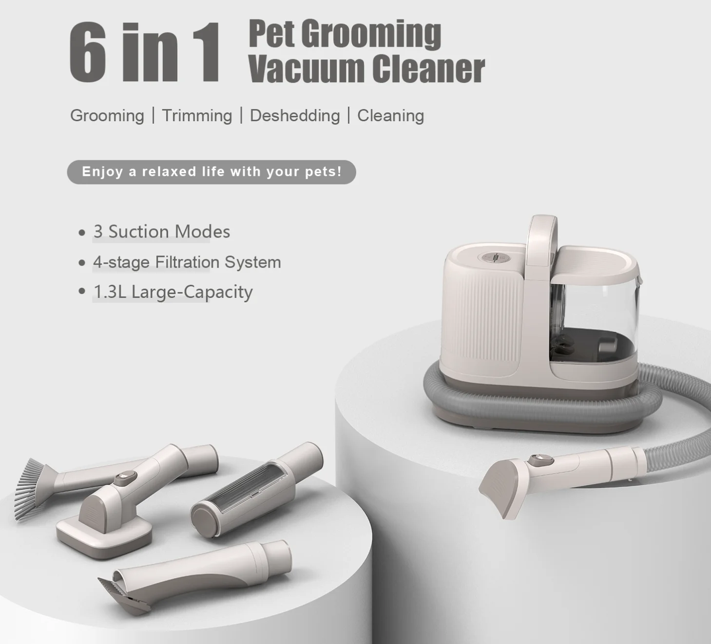 China Supplier Pet Grooming Kit Min Desibel Vacuum Pet Grooming Kit For Dogs And Cats