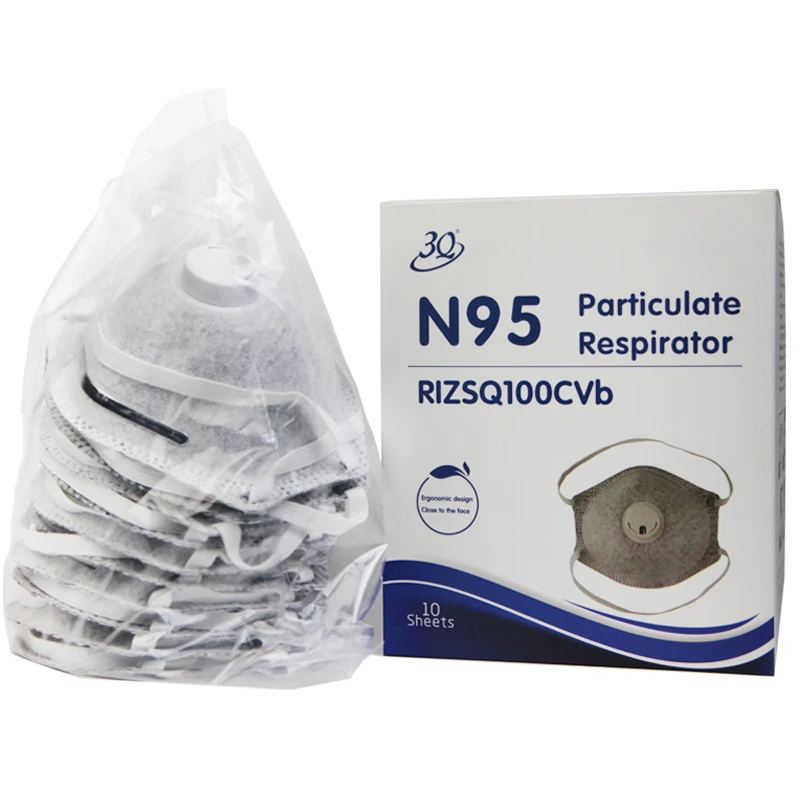 Sanqi NIOSH Approved Head Loop Cone Cup Shape Particulate Industrial Valved N95mask Disposable N95 Mask Respirator With Valve