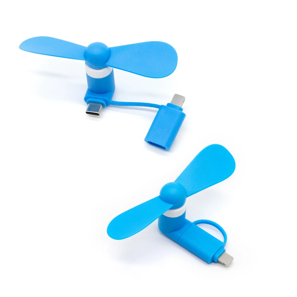 Fast Delivery Promotion Gift Mobile Phone Portable 2 in 1 USB Mini Mobile Phone Fan