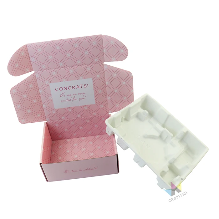 Prices Custom Design Biodegradable Recycled Packing Molded Pulp Kraft Packaging Paper Pulp Box