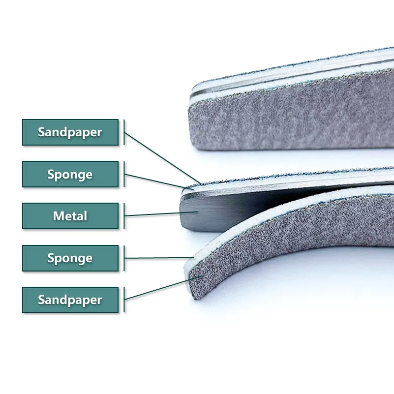Wholesale high quality double sides metal can replace nail file for salon