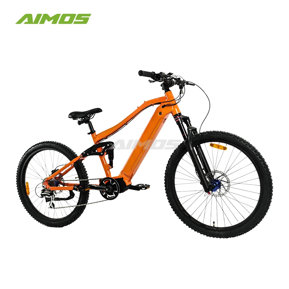 Aimos hot selling Adult Electric City Bike 48V 500W 27.5*2.1 inch Electric Bicycle Full suspension E Bike