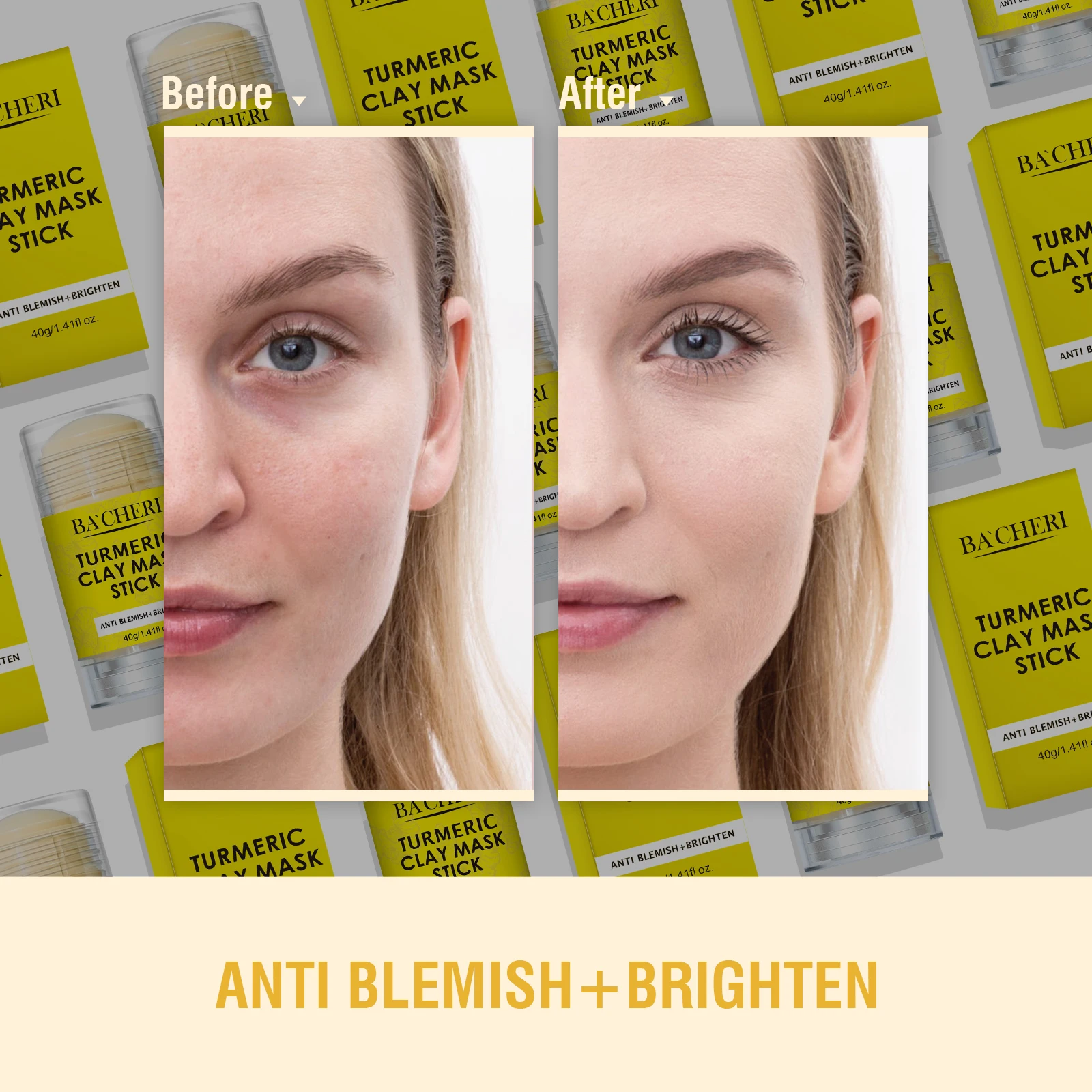 Kangrong Private Label Face Care Organic Brightening Whitening Deep Cleaning Kaolin Vitamin C Turmeric Clay Mask Stick