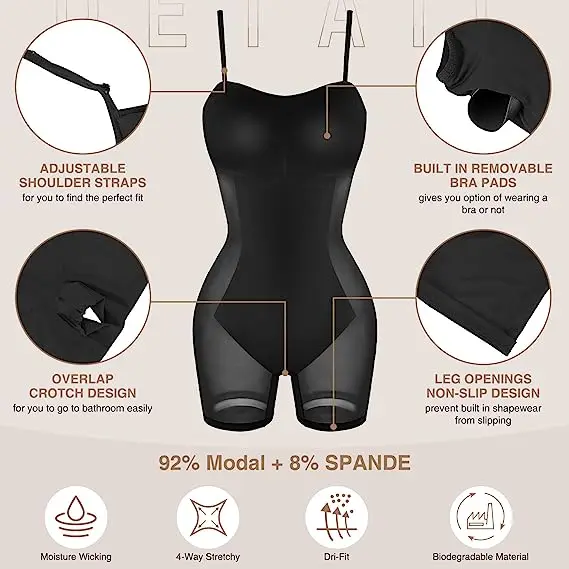 Wholesale Maxi/Mini Built in Shapewear slip Bra 8 in 1 Women Lounge Spaghetti Sleeveless Backless Dresses for Plus Size Women
