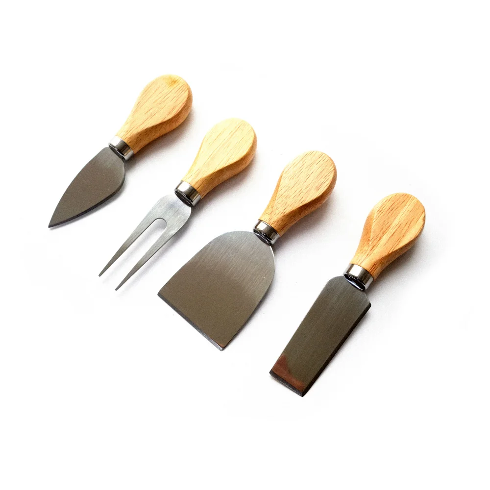 Wooden Kitchen Cheese and Knife Set Cutting Board Wholesale Extra Bamboo Cheese Tools Chesse Knife