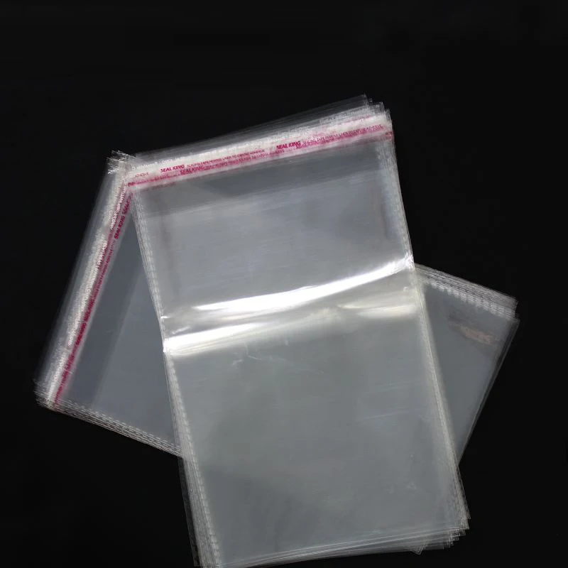 Biodegradable Plastic Bag Stock Size 10*15+3CM Clear Cellophane Seal Plastic OPP Bags Degradable Materials Self Sealing Bag