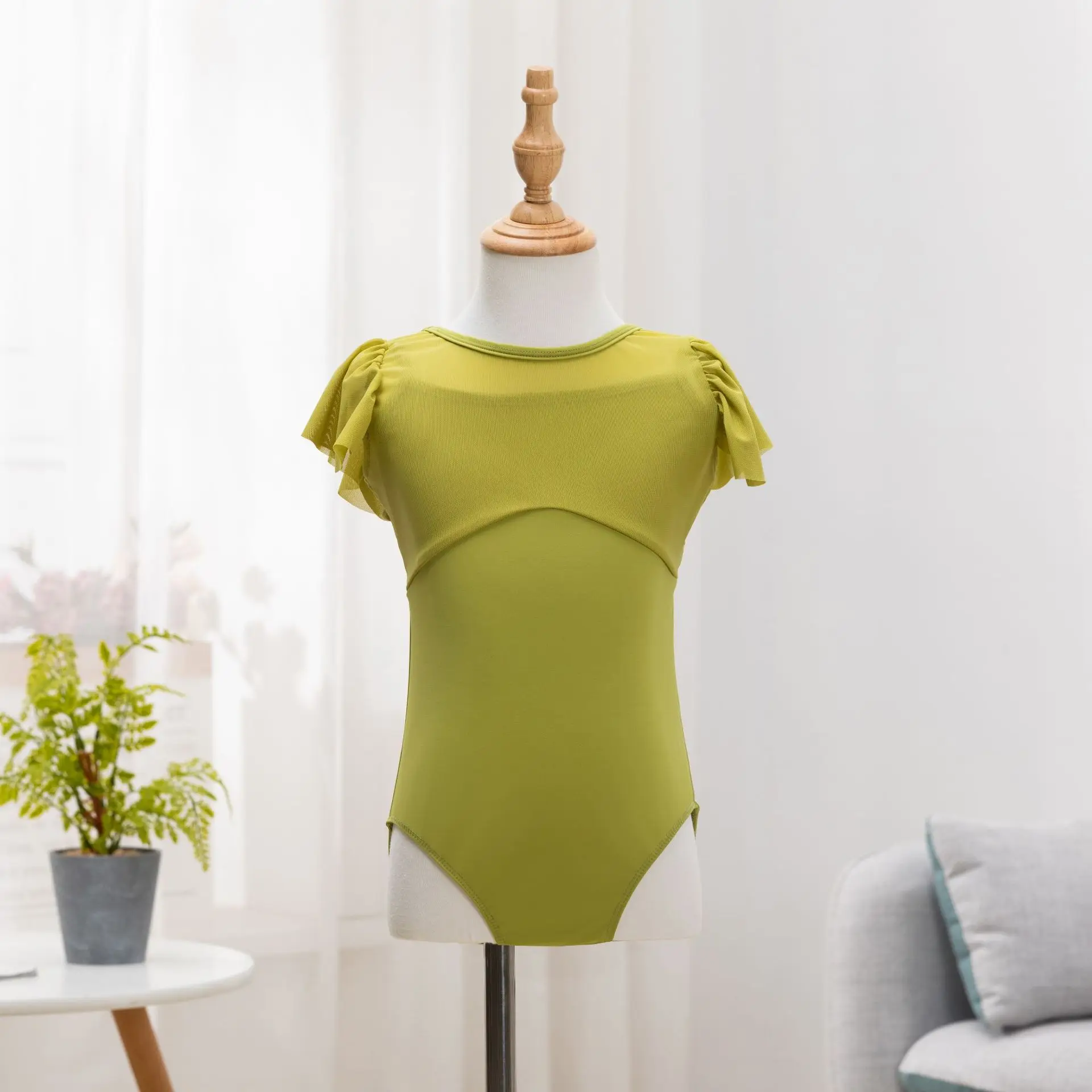 Custom Girls Bodysuit Short Sleeve Ballet Leotards Dance Unitard Clothing Rhythmic Gymnastics Leotards