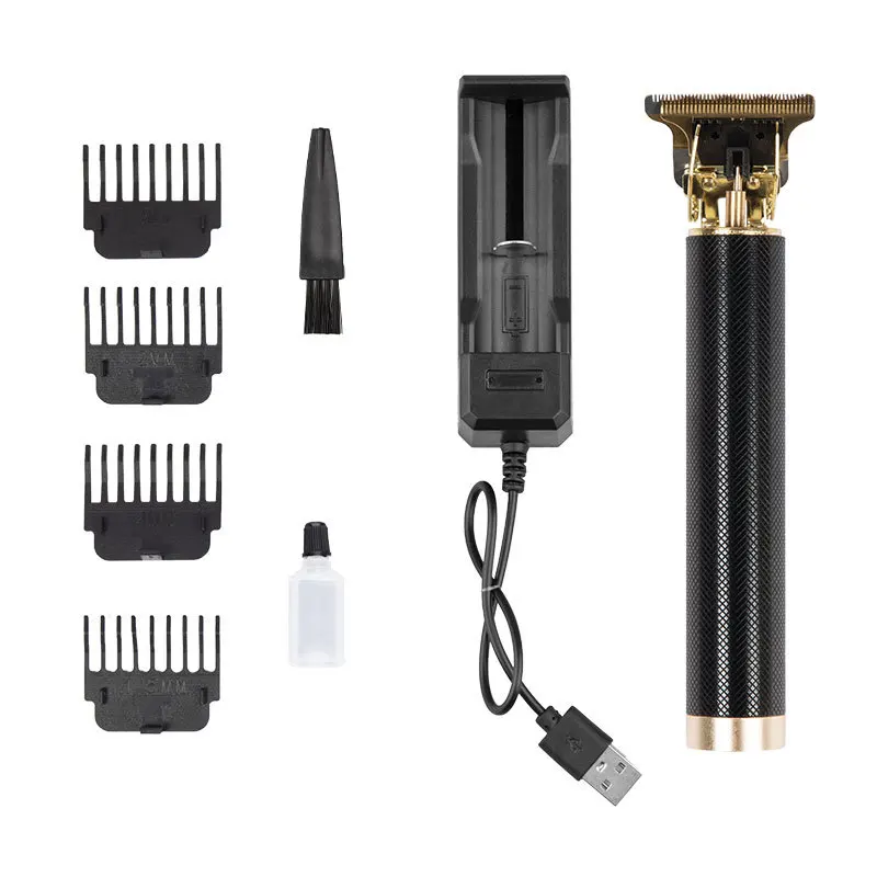 2022 hot sale Barber Professional Hair Cordless LCD USB Hair Trimmer Gold Silver t9 Hair Cutting Machine barbe