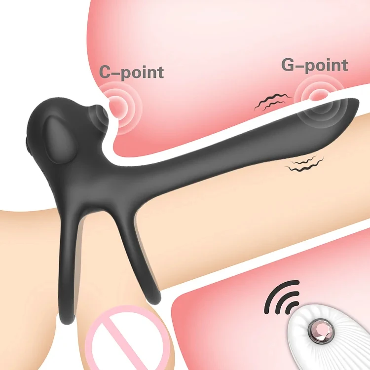 20 Modes Strong Vibration Delayed Ejaculation Training Remote Control Double Penis Rings G-spot Vibrating Cock Rings For Men