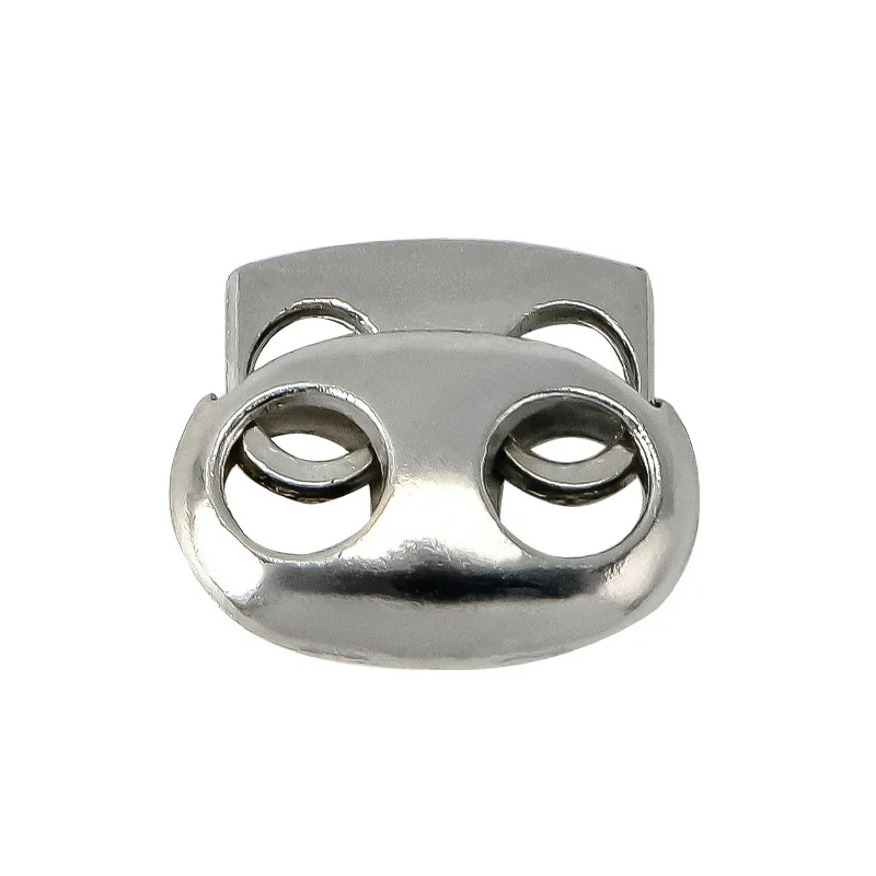 Adjustable Non-Slip Shoelace Buckle Metal Spring Pig Nose Clothes Drawstring for Shoes Bags Garments
