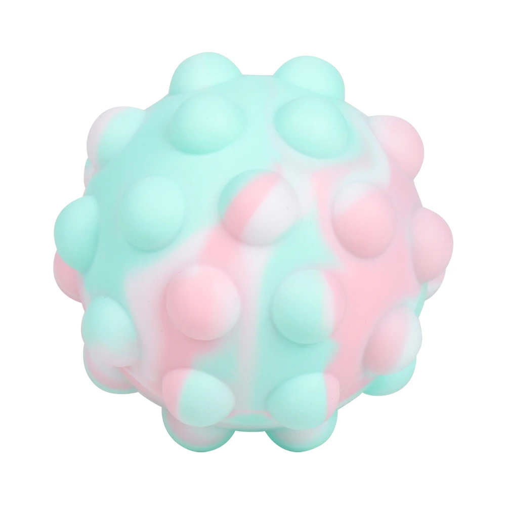 Silicone Popper Push Pops Bubble Ball Anxiety Relief Sensory Squishy Squeeze Stress Ball Fidget Toy For Kids and Adults