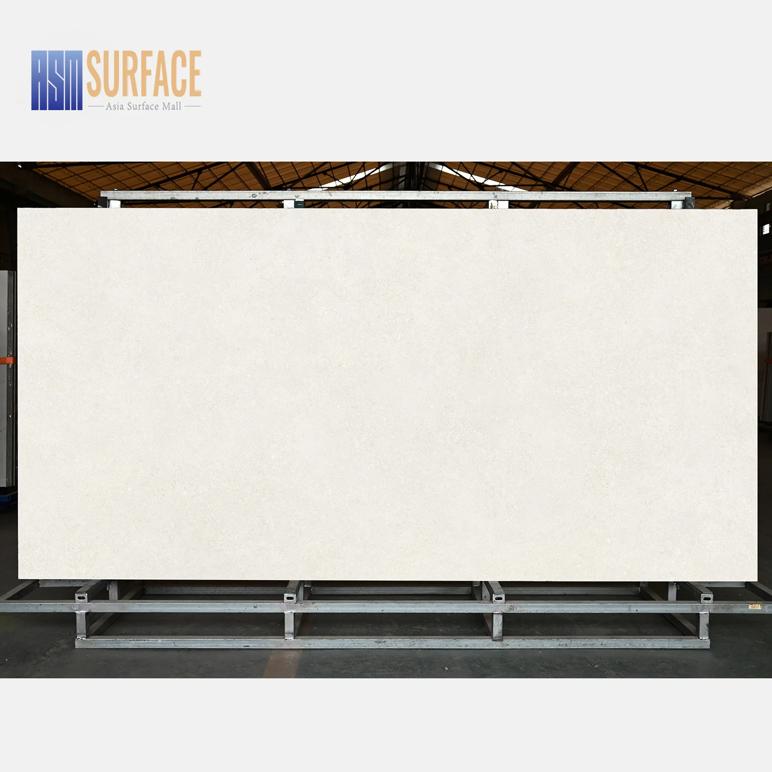 3200x1600x12mm Natural Surface Concrete Beige Large Format Sintered Stone For Wall Background