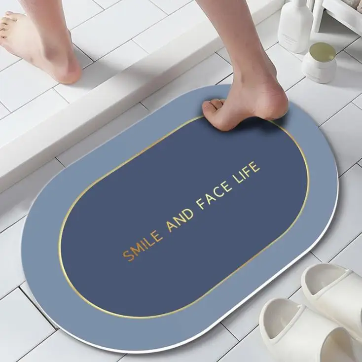 Custom Rug Logo Rubber Bath Mat Dries Quickly Carpet For Bathroom Foot Mat