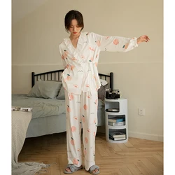 Весна 2021, женская пижама с длинным рукавом, женская одежда для сна, Пижама для грудного вскармливания