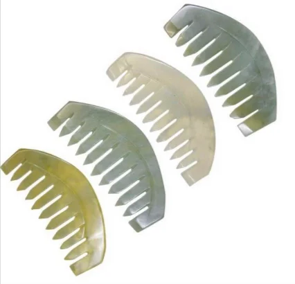 natural custom quartz stone jade rose gua sha comb