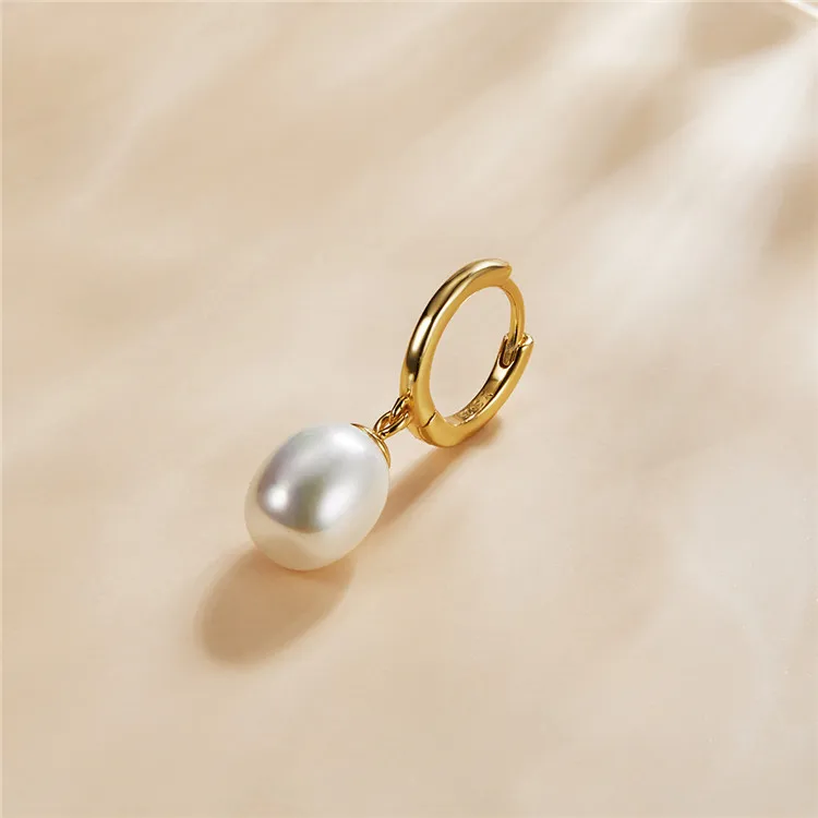 Qings Freshwater Pearl Earrings 925 Sterling Silver Pearl Earrings With Modern Design