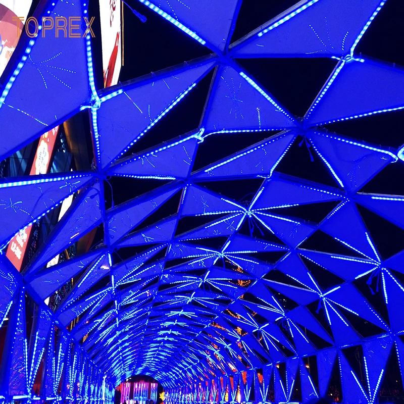 Outdoor commercial christmas festival decor customisable led tunnel light arch