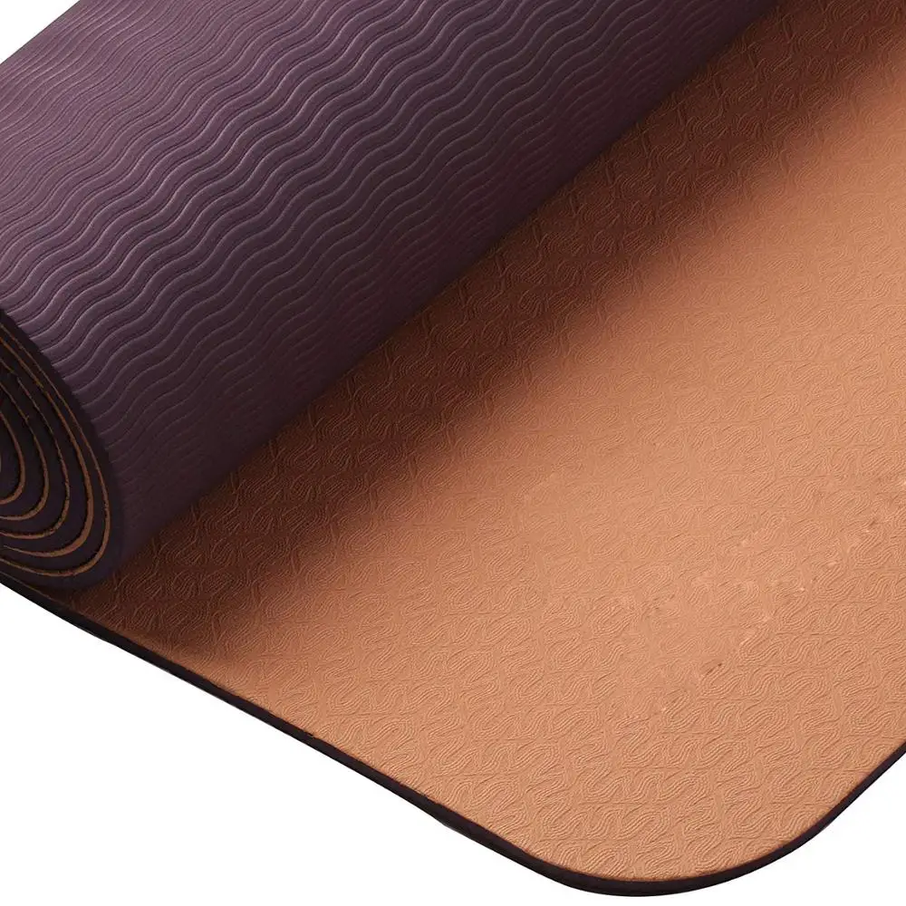 custom print logo organic bamboo fitness yoga mat