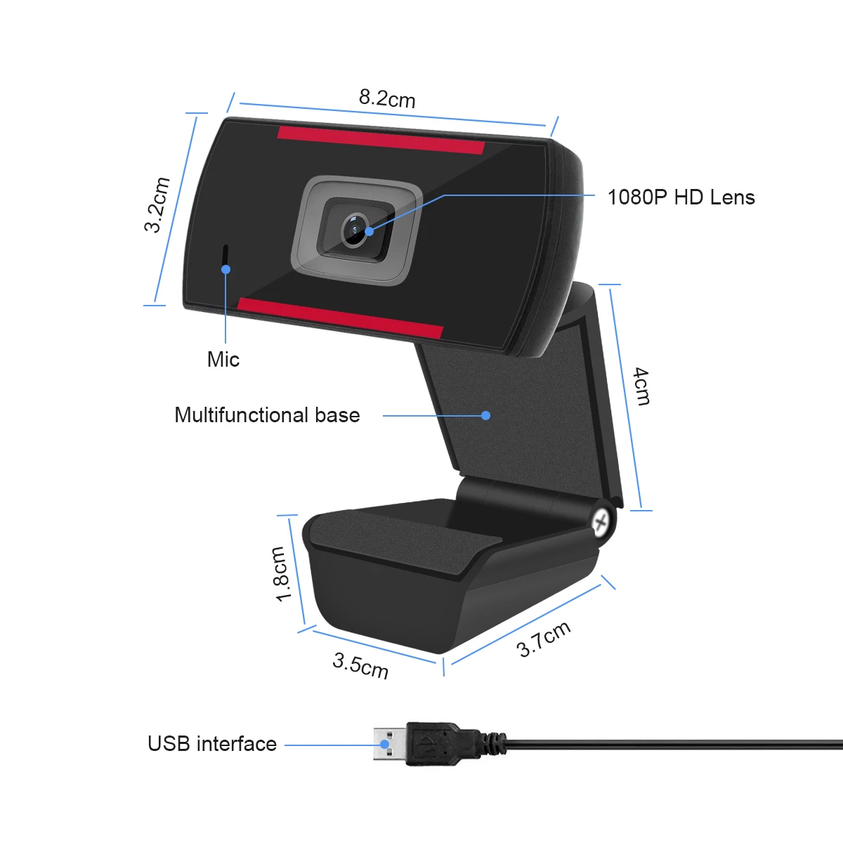 Веб-камера 1080P USB 2 0 для компьютера Skype Mac ноутбук ПК