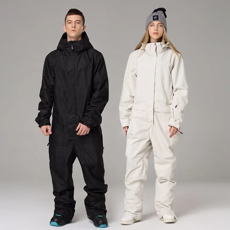 One Piece Ski Suit Jumpsuit Coveralls Men & Women Winter Outdoor Waterproof Snow Wear Snowsuit for Skiing Snowboarding Sports
