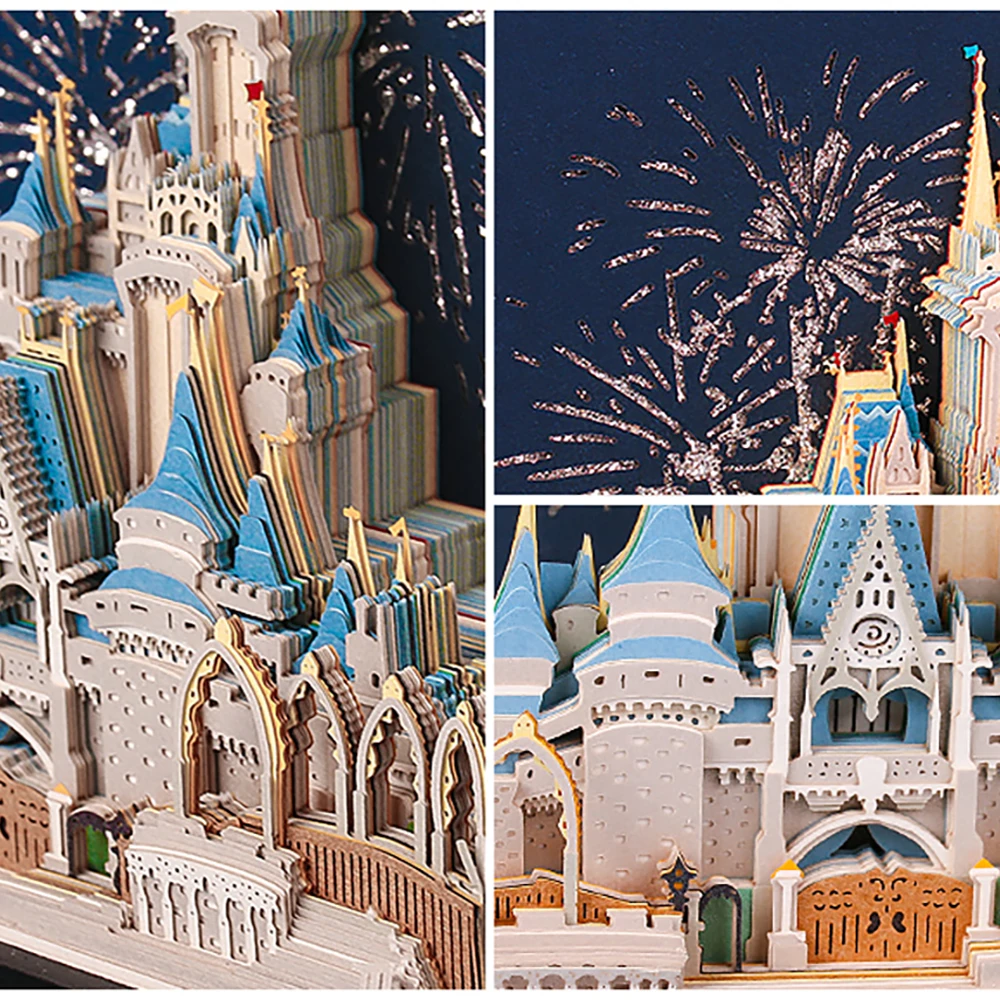 Sticky Notes Custom 3D Memo Note Pad Cinderella Castle Princess Snow White Fantasy Castle Girls Gifts