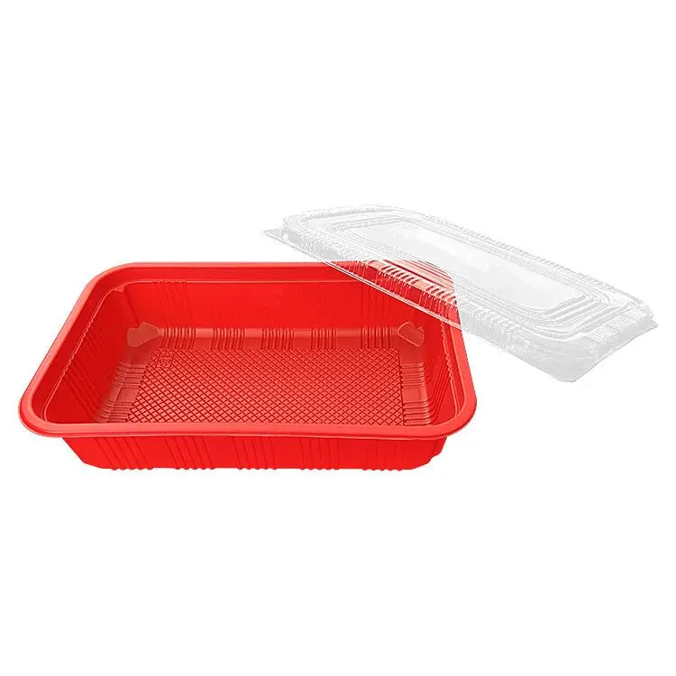 Wholesale 1/2/3/4 Compartment Plastic Bento Disposable Food Tray PP Meal Lunch Box With Cover