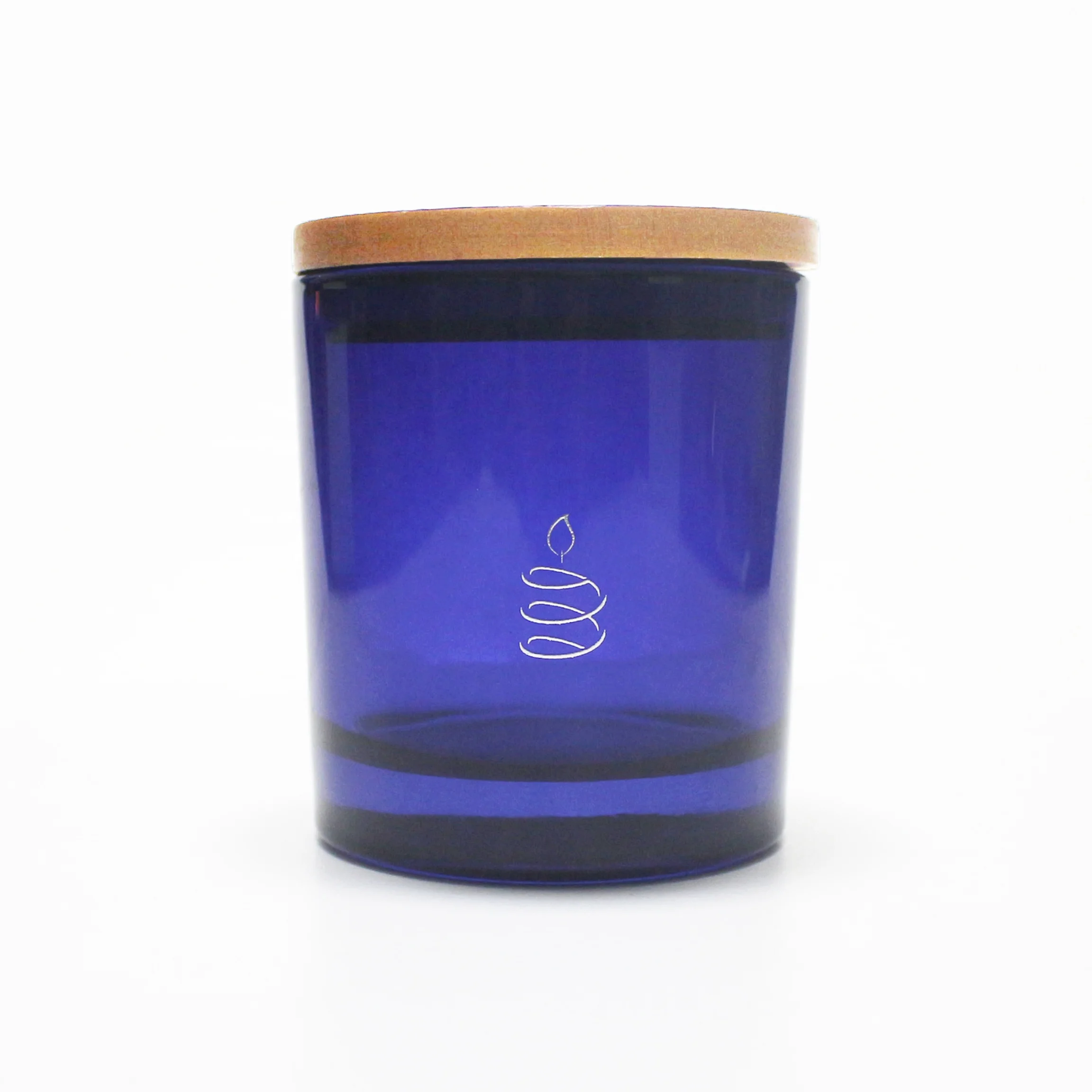 LANGXU premium luxury pour candle jars unusual inspirational jars unique glass royal blue candle jar with lids in bulk and box