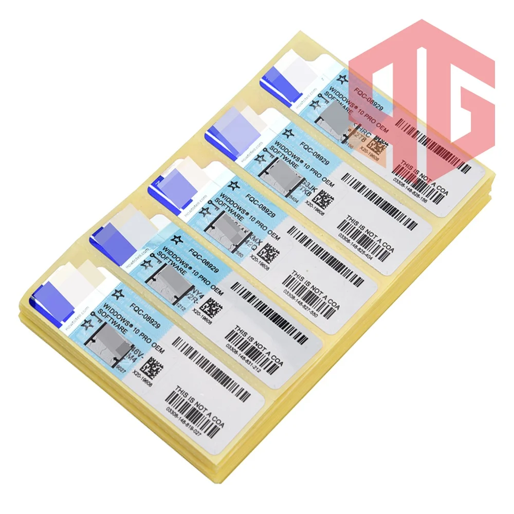 Global genuine Winndows 11 Pro COA sticker  latest version sticker  winn 11 Pro 100% original sent by DHL Fedex