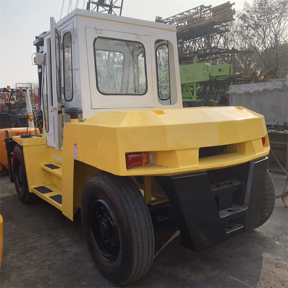 Japan made best price TCM FD100 10 ton used secondhand diesel forklift truck with reliable engine