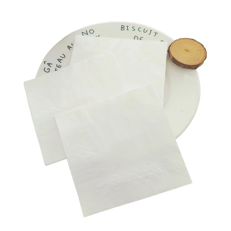 1-Ply Virgin Wood Pulp Dinner Napkins Disposable Mixed-Colored Serviettes Restaurant Cocktail Use FSC Certificate Fold Bag